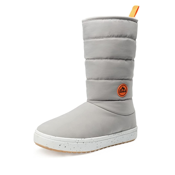Women's Mid-Calf Water Resistant Winter Boots - LIGHT-GREY -  0