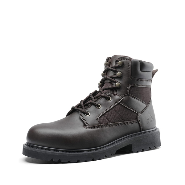 Men's Soft Toe Work Boots - BROWN -  0