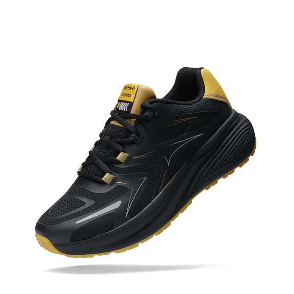 Men's Cushioned Trail Running Shoes - BLACK -  0