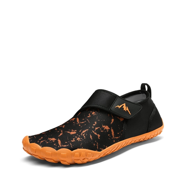 Men's Lightweight Barefoot Water Shoes - BLACK ORANGE -  0