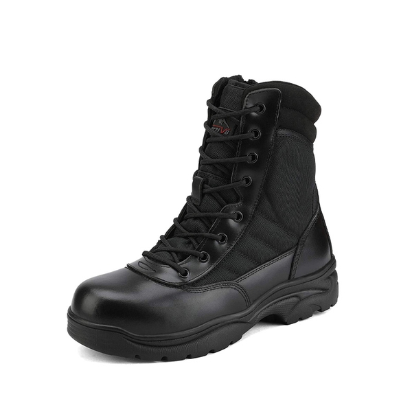 Men's Wide Steel Toe Safety Work Boots【Wide Fit】 - BLACK -  0