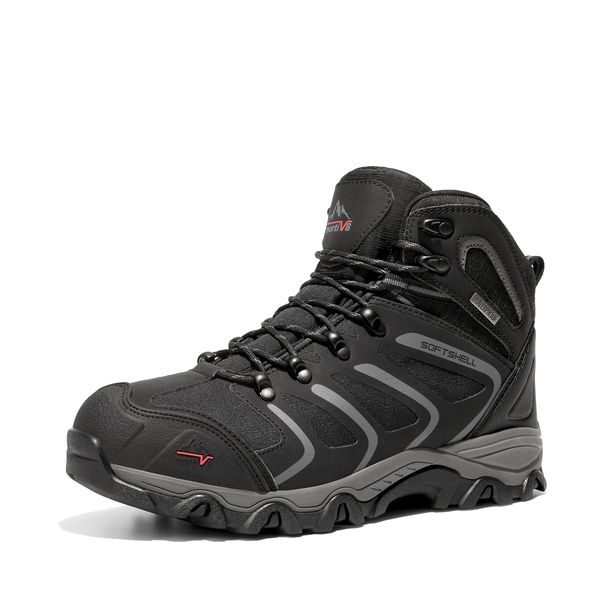 [Armadillo Series] Women's & Men's Wide Waterproof Hiking Boots【Wide Fit】 - BLACK-GREY -  0