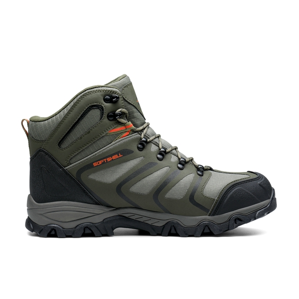 [Armadillo Series] Women's & Men's Wide Waterproof Hiking Boots【Wide Fit】 - OLIVE-BLACK-ORANGE - 2