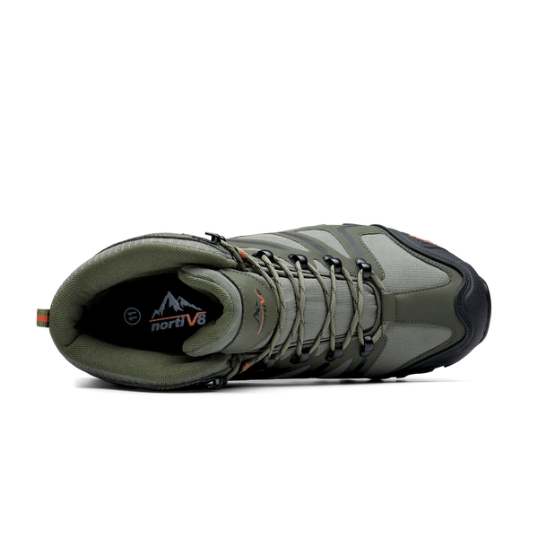[Armadillo Series] Women's & Men's Wide Waterproof Hiking Boots【Wide Fit】 - OLIVE-BLACK-ORANGE - 4