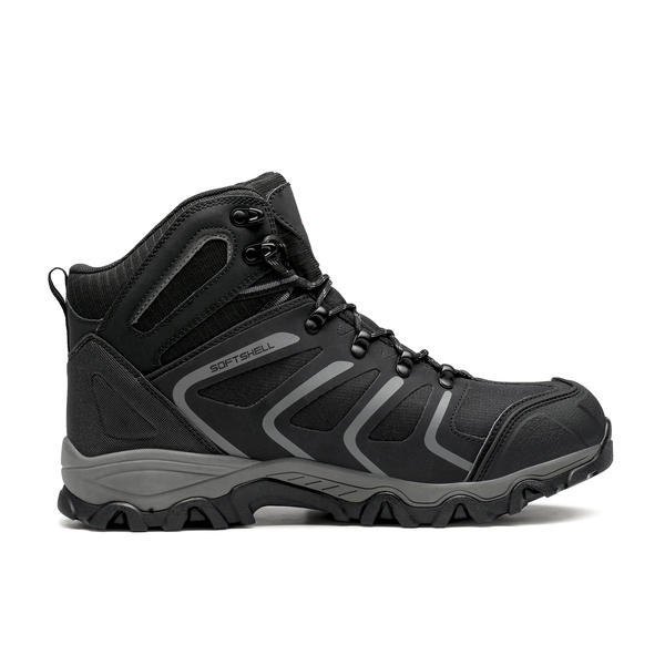 [Armadillo Series] Women's & Men's Wide Waterproof Hiking Boots【Wide Fit】 - BLACK-GREY - 2