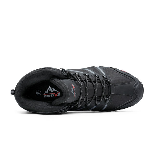 [Armadillo Series] Women's & Men's Wide Waterproof Hiking Boots【Wide Fit】 - BLACK-GREY - 4