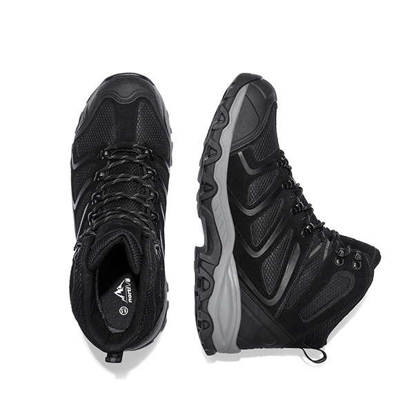 [Armadillo 2 Series] Men's & Women's Water-Resistant Hiking Boots - ALL BLACK-SUEDE - 4