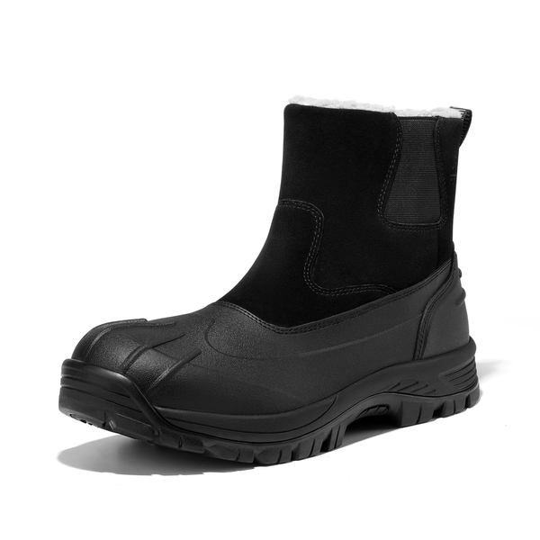 Men's Non-Slip Waterproof Snow Boots - BLACK -  0