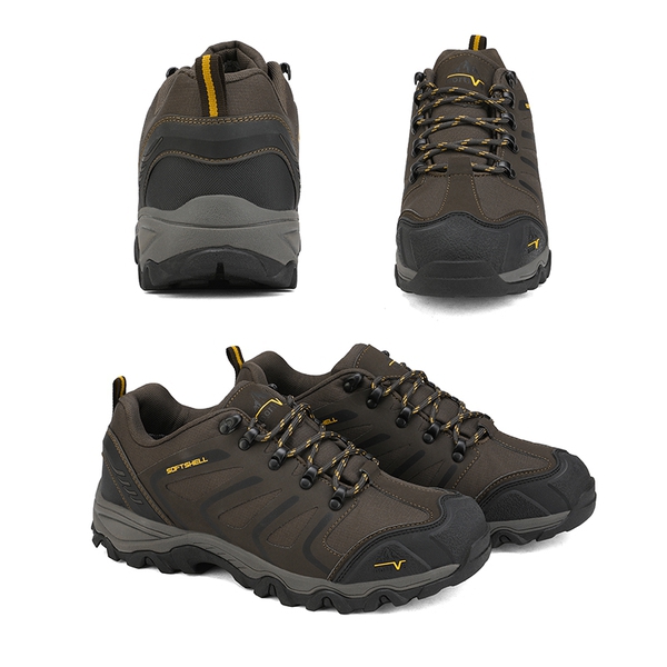 [Armadillo Series] Unisex Wide Toe Waterproof Hiking Shoes【Wide Fit】 - BROWN-BLACK-TAN - 2