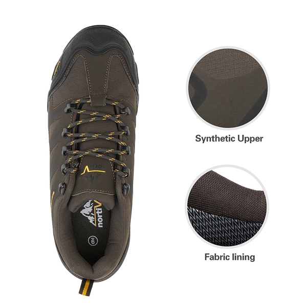 [Armadillo Series] Unisex Wide Toe Waterproof Hiking Shoes【Wide Fit】 - BROWN-BLACK-TAN - 5