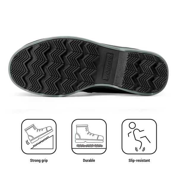 Men's Insulated Waterproof Winter Boots 【Wide Fit】 - GREY-BLACK - 4