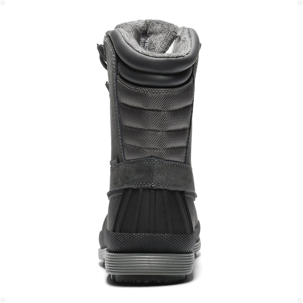 Men's Suede Waterproof Snow Boots【Wide Fit】 - GREY-BLACK - 4
