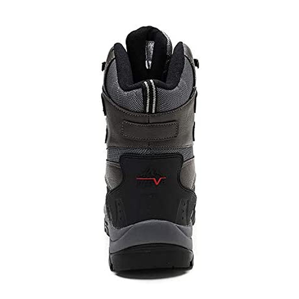 Men's Waterproof Thinsulate Fur Snow Boots【Wide Fit】 - BLACK-GREY - 2