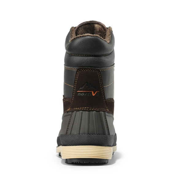 Men's Insulated Waterproof Winter Boots 【Wide Fit】 - BROWN-BLACK - 4