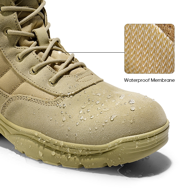 Men's Ankle-High Tactical Work Boots - SAND - 2