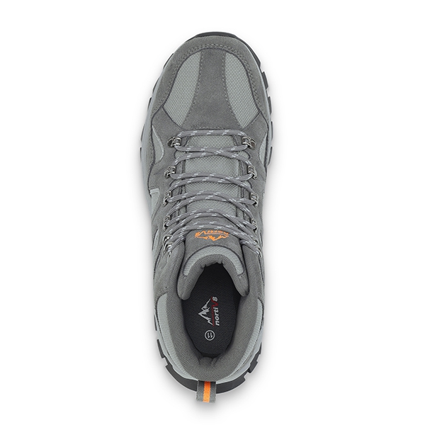Men's Suede Water-Resistant Hiking Boots  - GREY - 6
