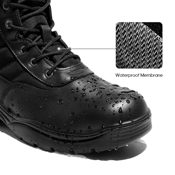 Men's Ankle-High Tactical Work Boots - BLACK - 2