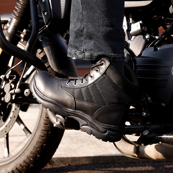 Men's Ankle-High Tactical Work Boots - BLACK - 6