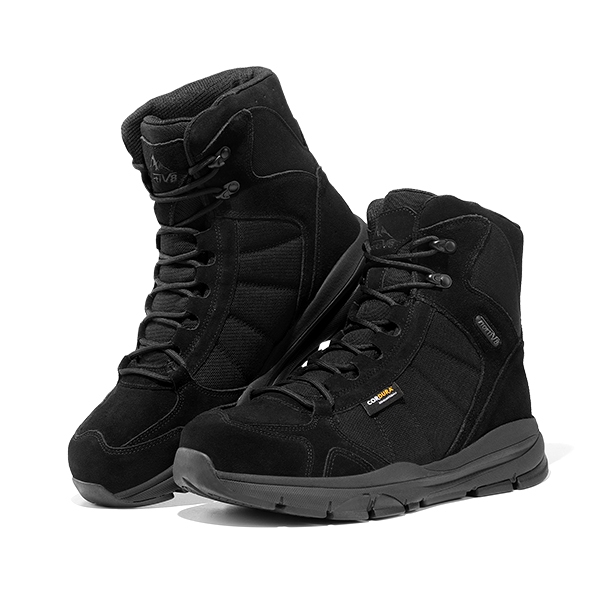 Men's Waterproof Lightweight Military Work Boots - ALL BLACK - 1