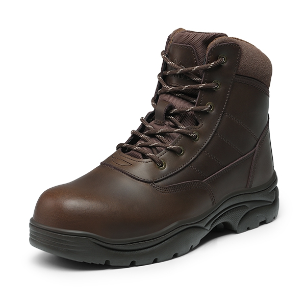 Men's Steel-Toe Industrial Work Boots - BROWN -  0