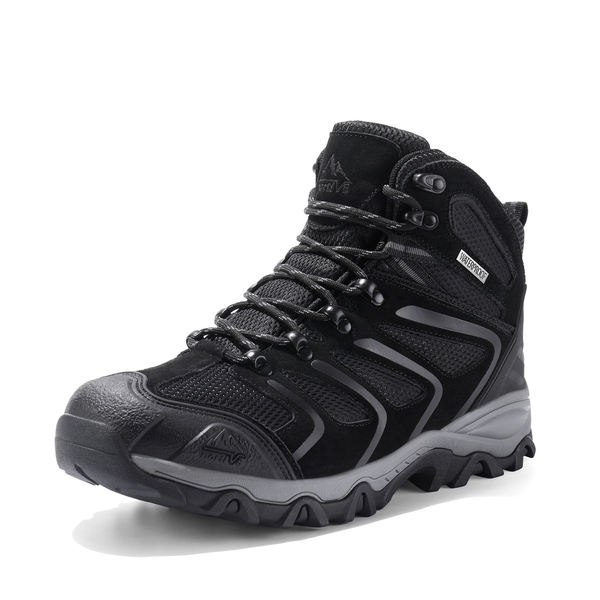[Armadillo Series] Women's & Men's Wide Waterproof Hiking Boots【Wide Fit】 - ALL BLACK-SUEDE -  0