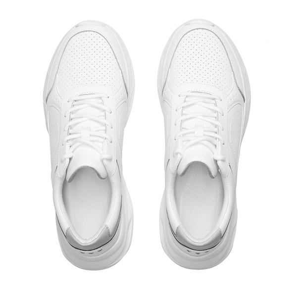 [ActiveCity] Men's Comfortable Lifestyle Sneakers - WHITE - 5
