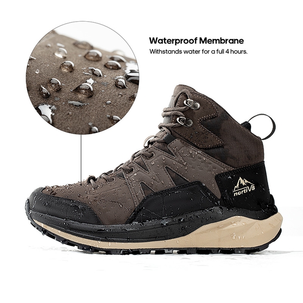 Men's Cap-Toe Lightweight Hiking Boots - DARK BROWN - 7