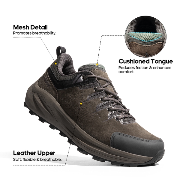 Men's Lightweight Breathable Hiking Shoes  - BROWN - 1