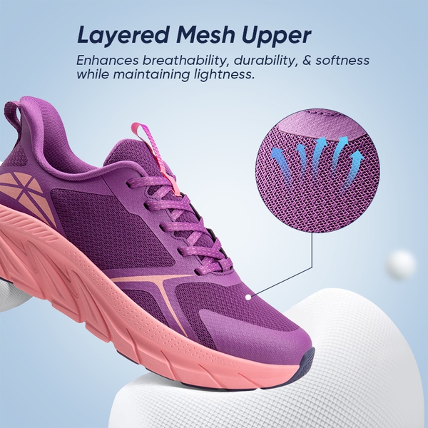 [AllSwifit 1.0] Women's Mesh Lifestyle Sneakers - PURPLE/PINK - 6