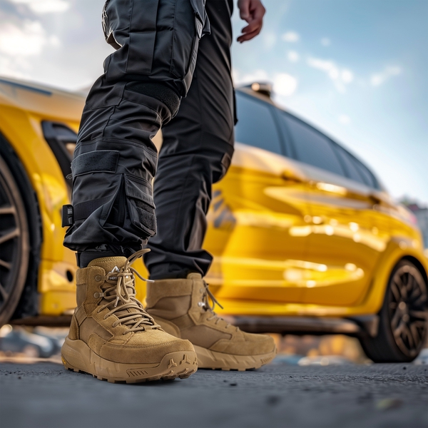 Men's Lightweight Tactical Work Boots - COYOTE - 6