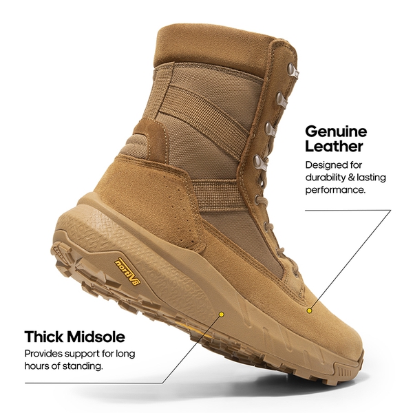[Peakforce] Men's Breathable Tactical Military Work Boots - COYOTE - 1