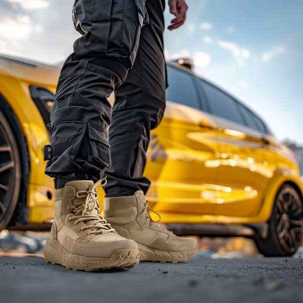 Men's Lightweight Tactical Work Boots - SAND - 6