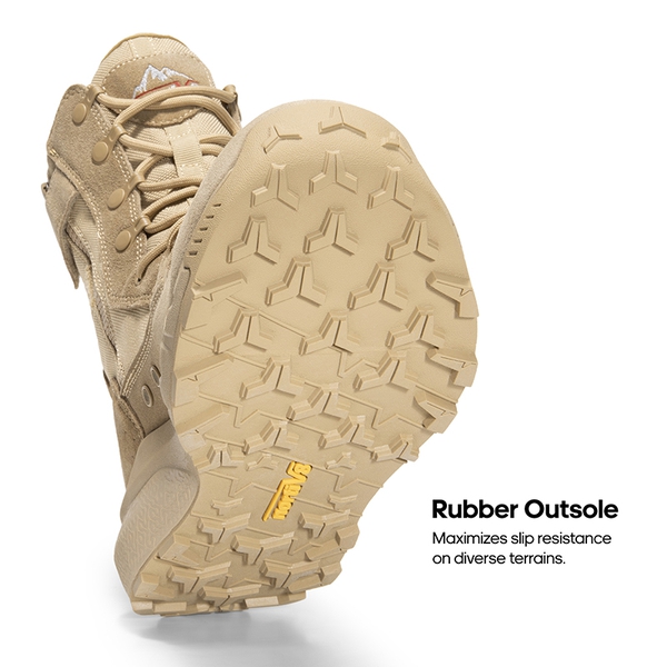 [Peakforce] Men's Breathable Tactical Military Work Boots - SAND - 4