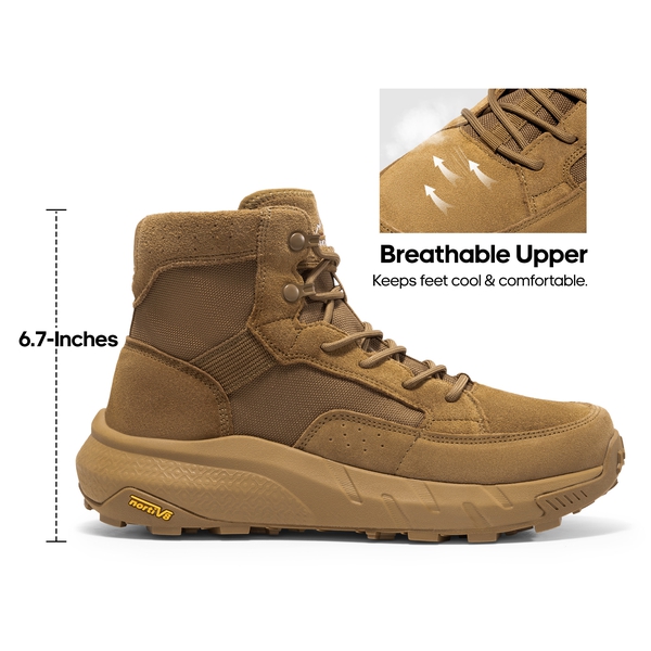 Men's Lightweight Tactical Work Boots - COYOTE - 2