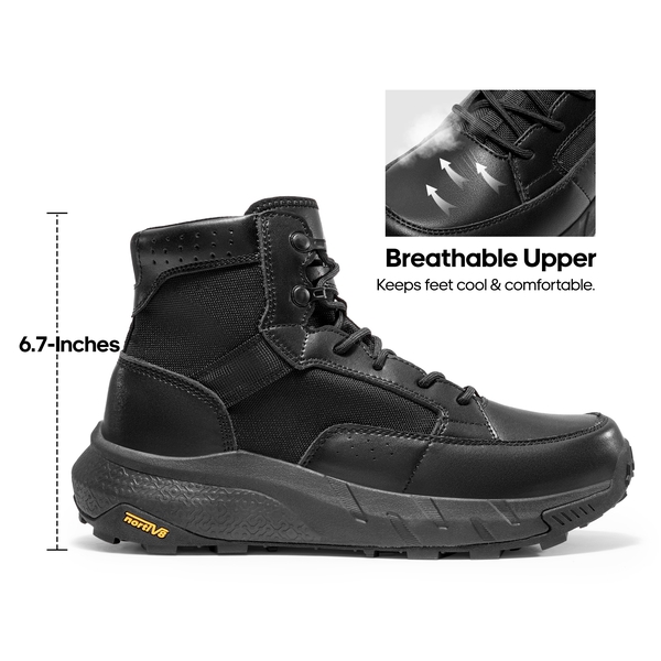 Men's Lightweight Tactical Work Boots - BLACK - 2