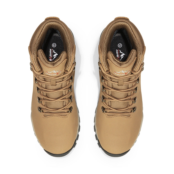 Men's Ankle Support Leather Hiking Boots  - CAMEL - 1