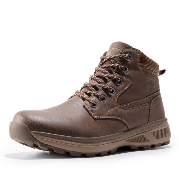 Men's Waterproof Lightweight Non-Slip Hiking Boots - DARK BROWN -  0