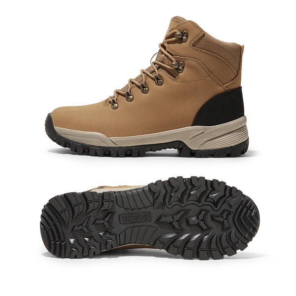Men's Ankle Support Leather Hiking Boots  - CAMEL - 3