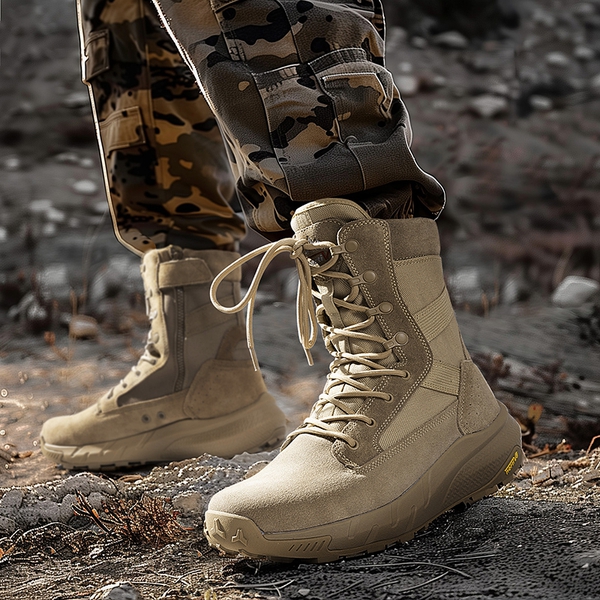 [Peakforce] Men's Breathable Tactical Military Work Boots - SAND - 7