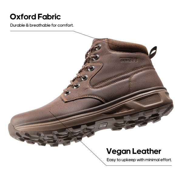 Men's Waterproof Lightweight Non-Slip Hiking Boots - DARK BROWN - 4