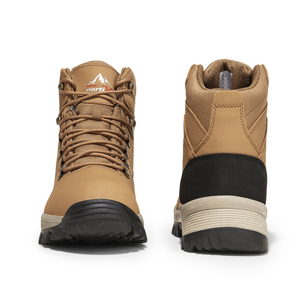 Men's Ankle Support Leather Hiking Boots  - CAMEL - 2