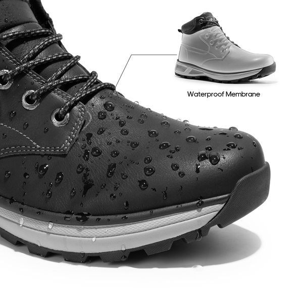 Men's Waterproof Lightweight Non-Slip Hiking Boots - BLACK - 2