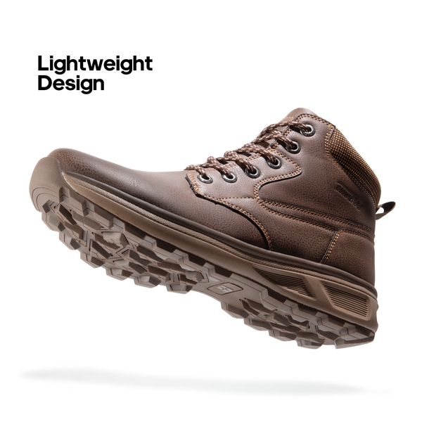 Men's Waterproof Lightweight Non-Slip Hiking Boots - DARK BROWN - 1