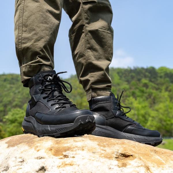 Men's Lightweight Tactical Work Boots - BLACK - 5