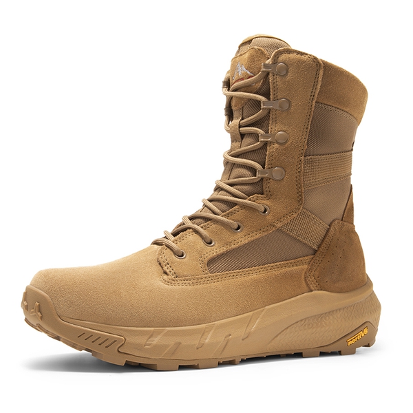 Men's Breathable Tactical Military Work Boots - COYOTE -  0