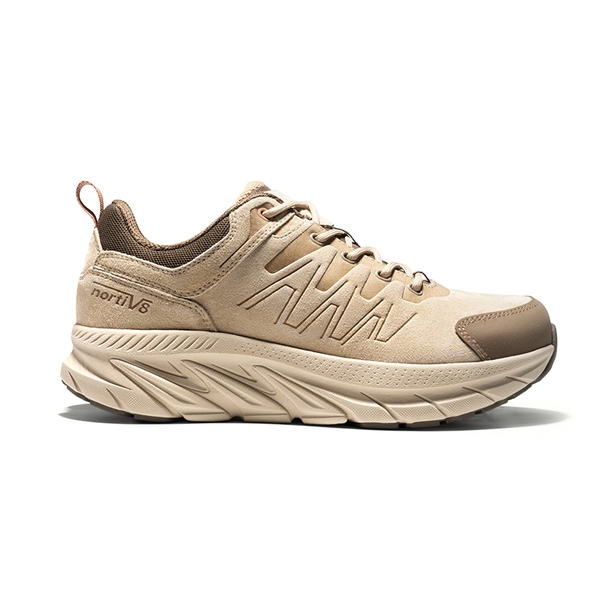 Women's Lightweight Suede Leather Hiking Shoes - KHAKI - 5