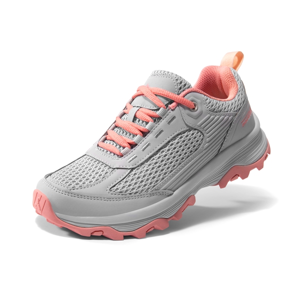Women's Lightweight Breathable Mesh Hiking Shoes - GREY/PINK - 1