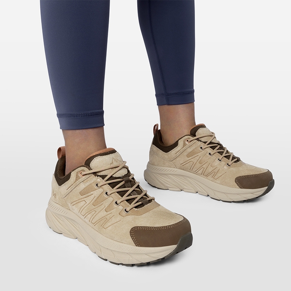Women's Lightweight Suede Leather Hiking Shoes - KHAKI - 7
