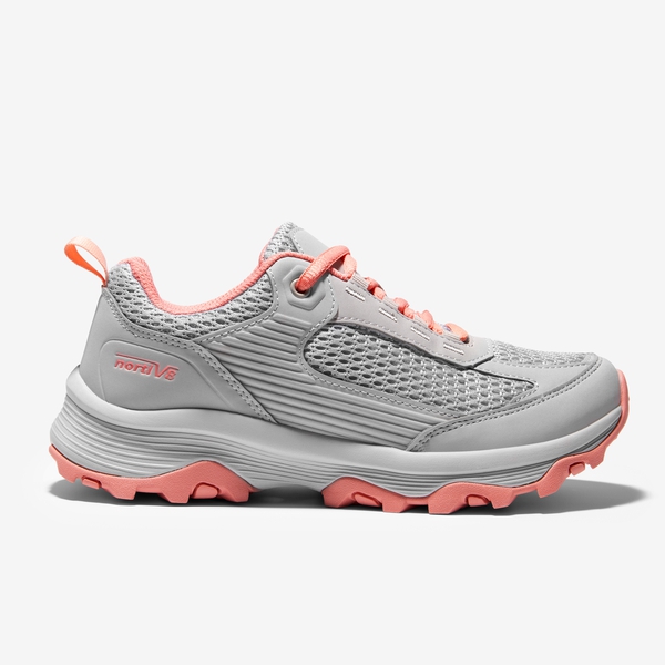 Women's Lightweight Breathable Mesh Hiking Shoes - GREY/PINK - 6
