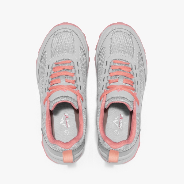 Women's Lightweight Breathable Mesh Hiking Shoes - GREY/PINK - 7